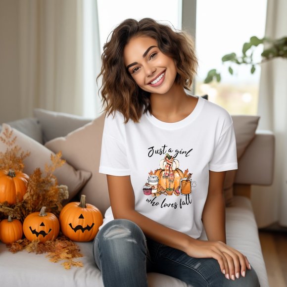 Just a girl who loves fall- T-shirt| Crewneck| longsleeve | fall| Fall lover| - Picture 2 of 4
